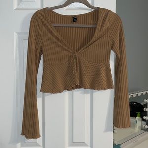 Brown crop top